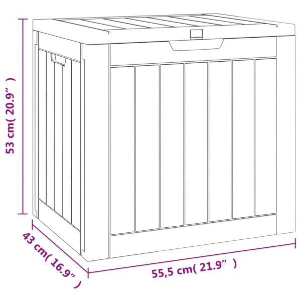 Gartenbox Schwarz 55,5x43x53 cm Polypropylen