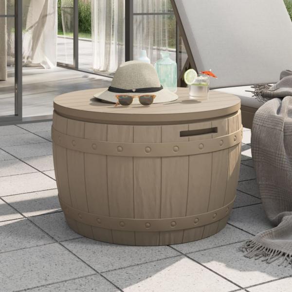 ARDEBO.de - 3-in-1 Gartenbox Hellbraun Polypropylen