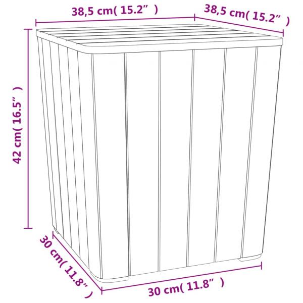 Gartentisch mit Abnehmbarer Tischplatte Schwarz Polypropylen