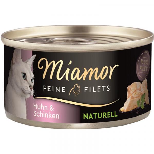 ARDEBO.de Miamor Dose Feine Filets Naturelle Huhn & Schinken 80 g