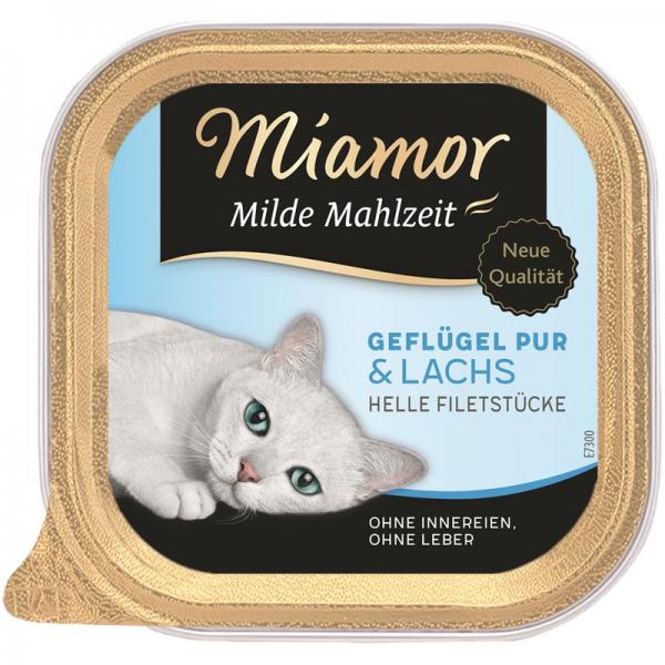 ARDEBO.de Miamor Schale Milde Mahlzeit Geflügel & Lachs 100 g