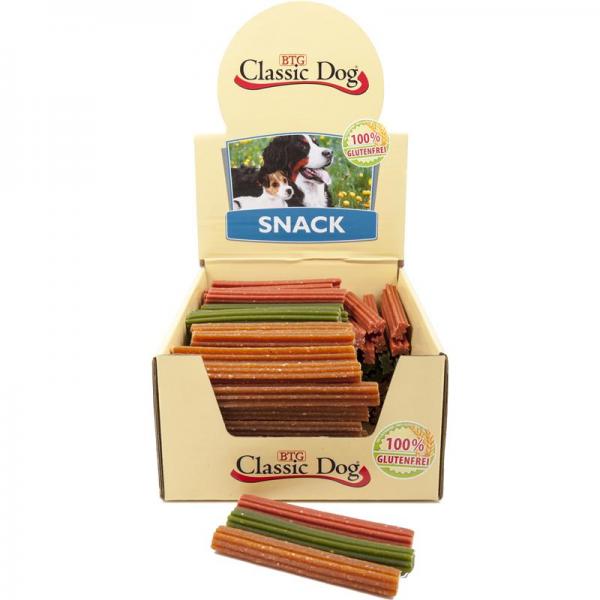 ARDEBO.de Classic Dog Snack Kaustange glutenfrei Mini 12 cm in natur, rot oder grün