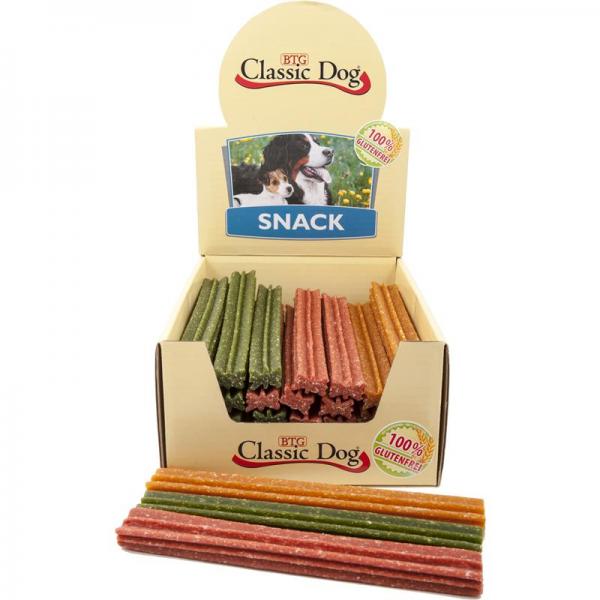 ARDEBO.de Classic Dog Snack Kaustange glutenfrei Maxi 23 cm in natur, rot oder grün