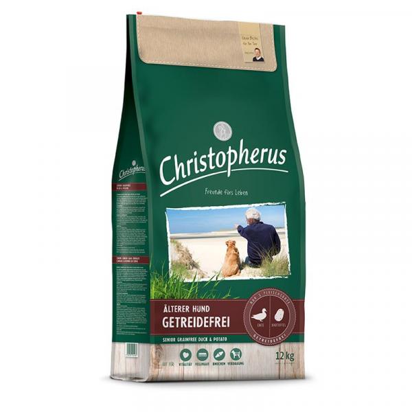 ARDEBO.de Christopherus Getreidefrei Senior Ente & Kartoffel 12kg