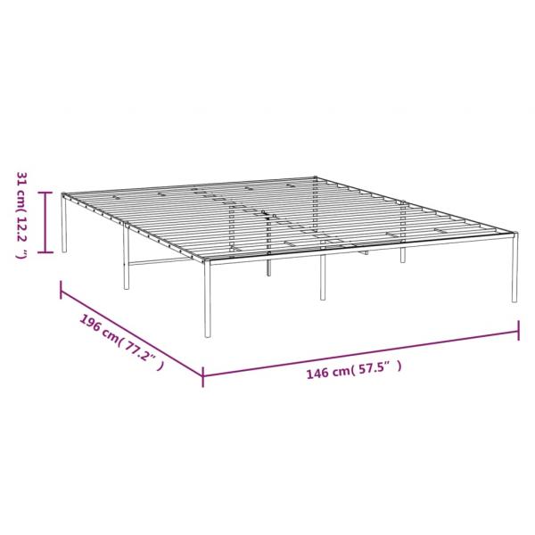 Bettgestell Metall Schwarz 140x190 cm