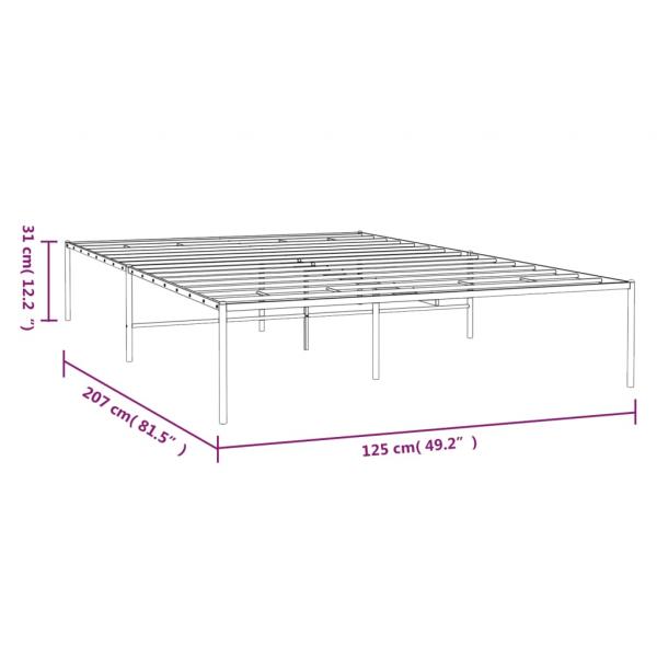 Bettgestell Metall Schwarz 120x200 cm