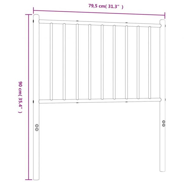 Kopfteil Metall Weiß 75 cm