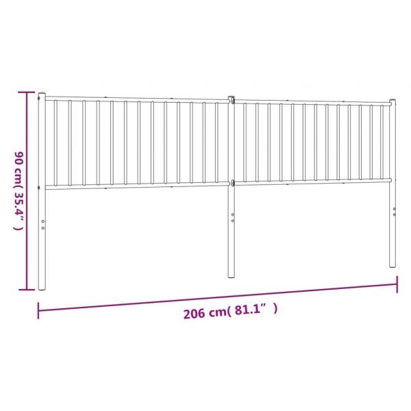 Kopfteil Metall Weiß 200 cm