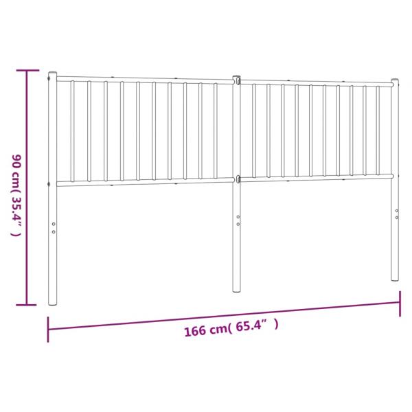 Kopfteil Metall Weiß 160 cm