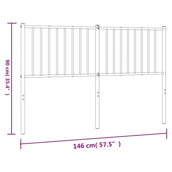 Kopfteil Metall Weiß 140 cm