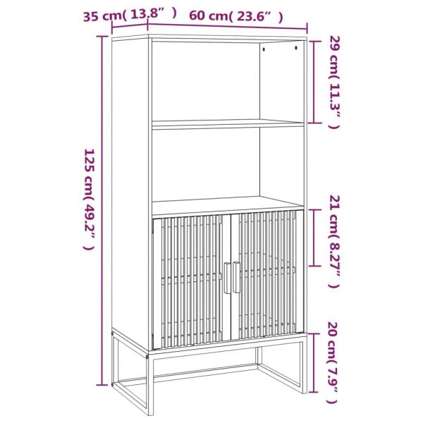 Highboard 60x35x125 cm Holzwerkstoff