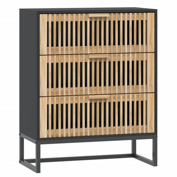 Sideboard Schwarz 60x30x75 cm Holzwerkstoff