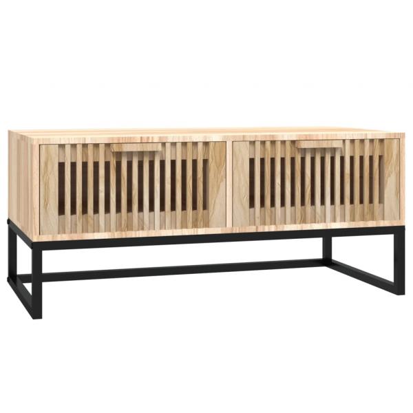 Couchtisch 80x40x35 cm Holzwerkstoff und Eisen