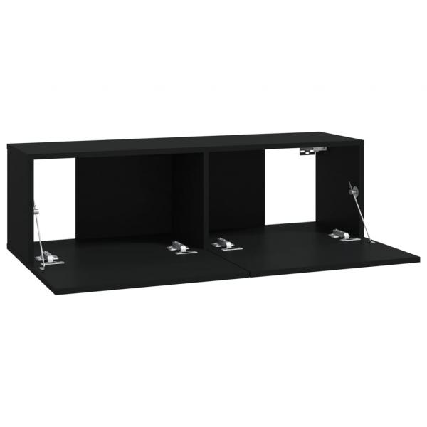 8-tlg. TV-Schrank-Set Schwarz Holzwerkstoff