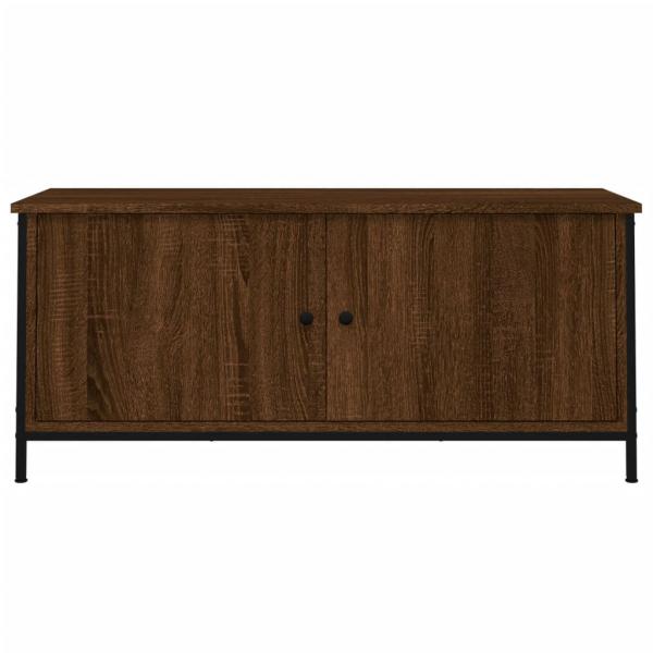 TV-Schrank mit Türen Braun Eiche 102x35x45cm Holzwerkstoff