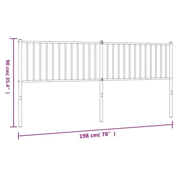 Kopfteil Metall Weiß 193 cm