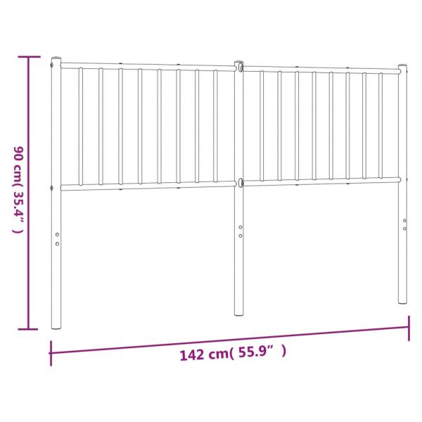 Kopfteil Metall Weiß 135 cm