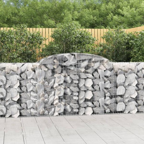 ARDEBO.de - Gabionen mit Hochbogen 12 Stk 300x50x100/120cm Verzinktes Eisen