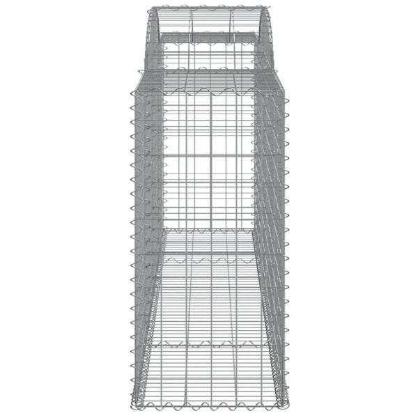 Gabionen mit Hochbogen 12 Stk 300x50x100/120cm Verzinktes Eisen