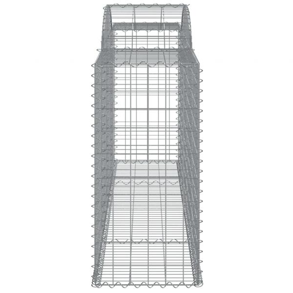 Gabionen mit Hochbogen 20 Stk 300x50x100/120cm Verzinktes Eisen