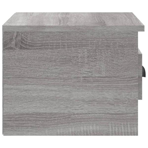 Wand-Nachttische 2 Stk. Grau Sonoma 41,5x36x28 cm