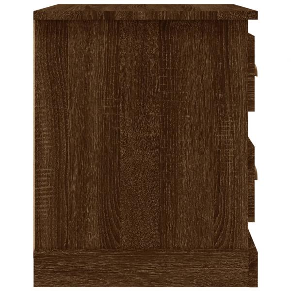 Nachttische 2 Stk. Braun Eiche 39x39x47,5 cm Holzwerkstoff