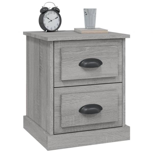 Nachttische 2 Stk. Grau Sonoma 39x39x47,5 cm Holzwerkstoff