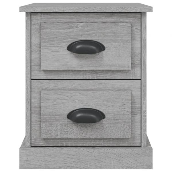 Nachttische 2 Stk. Grau Sonoma 39x39x47,5 cm Holzwerkstoff