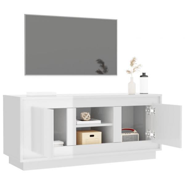 TV-Schrank Hochglanz-Weiß 102x35x45 cm Holzwerkstoff