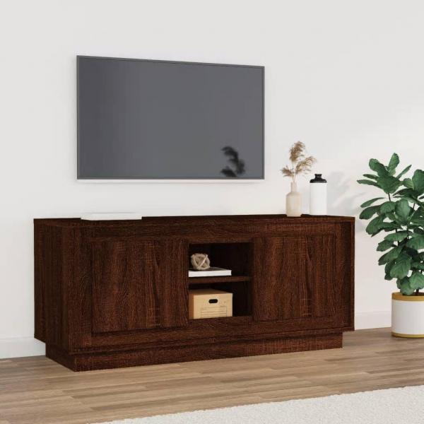 ARDEBO.de - TV-Schrank Braun Eichen-Optik 102x35x45 cm Holzwerkstoff