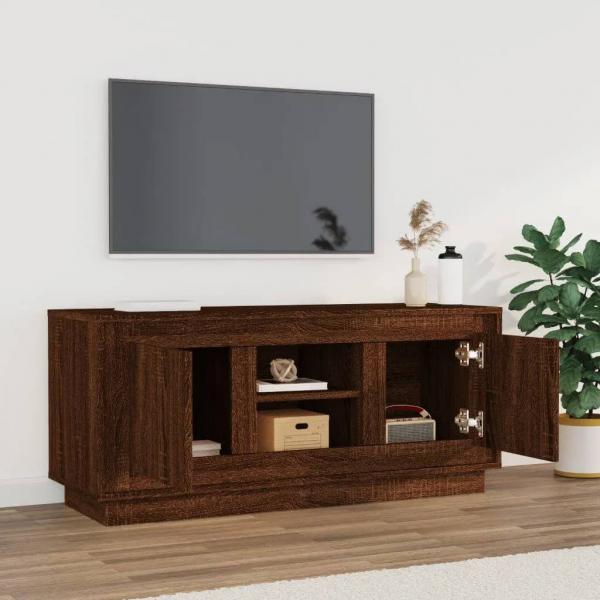 TV-Schrank Braun Eichen-Optik 102x35x45 cm Holzwerkstoff