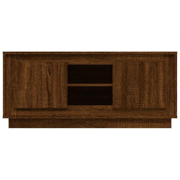 TV-Schrank Braun Eichen-Optik 102x35x45 cm Holzwerkstoff