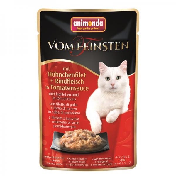 ARDEBO.de Animonda vom Feinsten mit Hühnchenfilet & Rindfleisch in Tomatensauce 50g