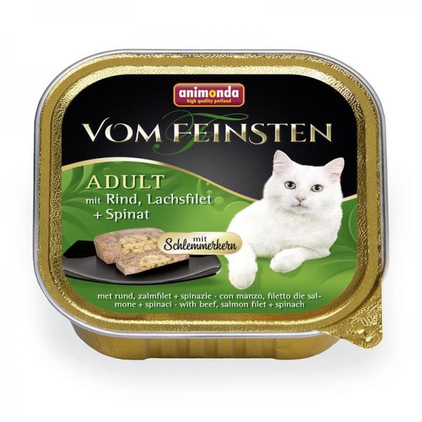 ARDEBO.de Animonda Cat vom Feinsten Schlemmerkern mit Rind, Lachsfilet & Spinat 100g