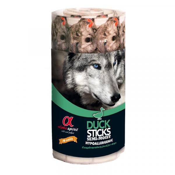 ARDEBO.de alpha spirit Dog Ristra Stick Ente 16er Pack