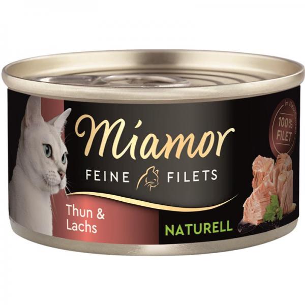 ARDEBO.de Miamor Dose Feine Filets Naturelle Thunfisch & Lachs 80 g