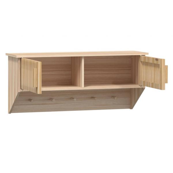 Wandgarderobe mit Haken 80x24x35,5 cm Holzwerkstoff