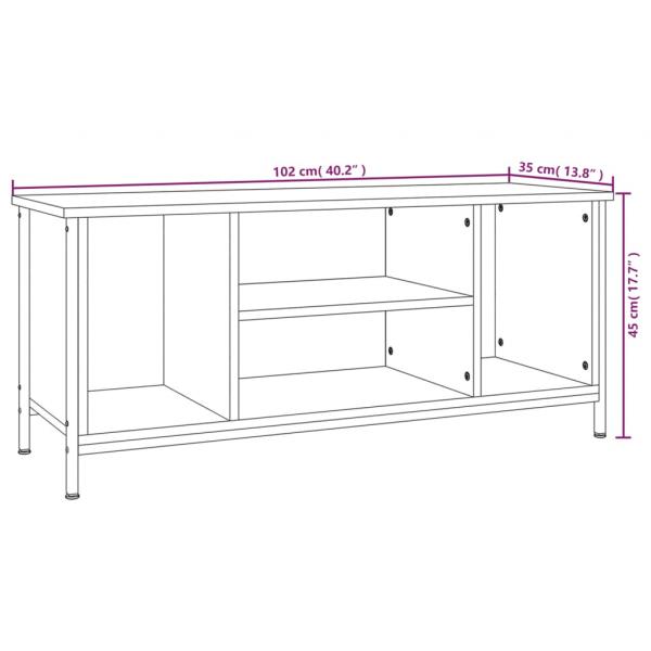 TV-Schrank Räuchereiche 102x35x45 cm Holzwerkstoff