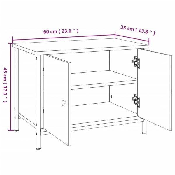 TV-Schrank mit Türen Grau Sonoma 60x35x45 cm Holzwerkstoff