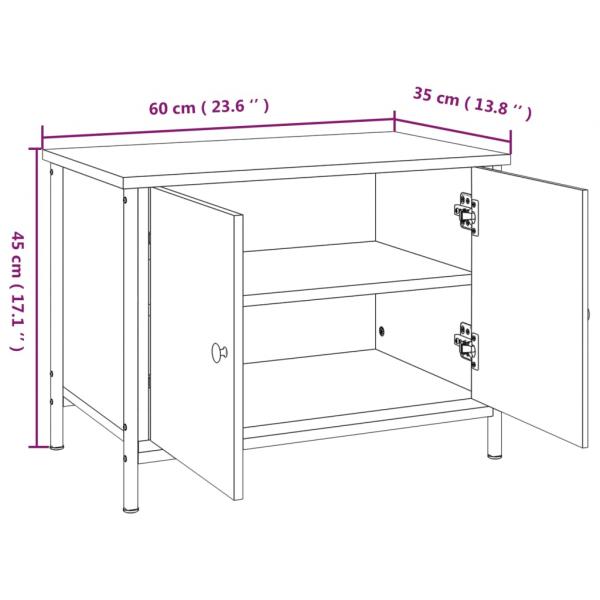 TV-Schrank mit Türen Räuchereiche 60x35x45 cm Holzwerkstoff