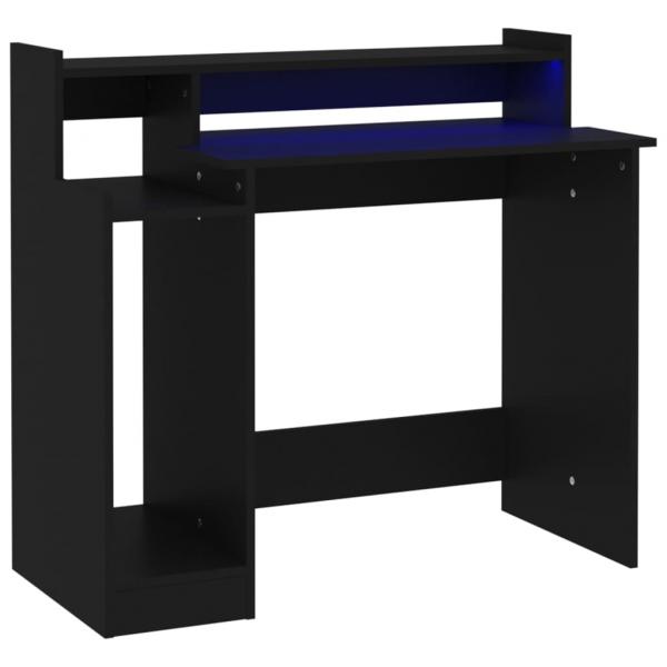 Schreibtisch mit LEDs Schwarz 97x45x90 cm Holzwerkstoff