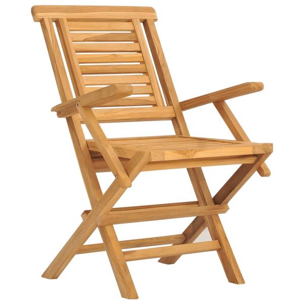 Gartenstühle 2 Stk. Klappbar 56x63x90 cm Massivholz Teak