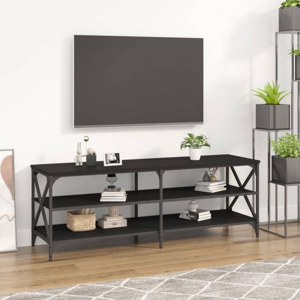 ARDEBO.de - TV-Schrank Schwarz 140x40x50 cm Holzwerkstoff