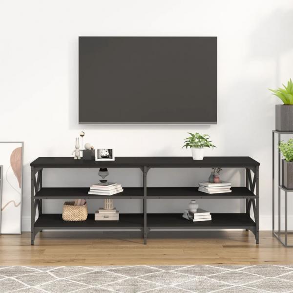 TV-Schrank Schwarz 140x40x50 cm Holzwerkstoff