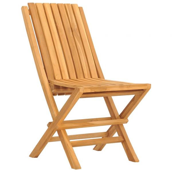 Gartenstühle 2 Stk. Klappbar 47x47x89 cm Massivholz Teak