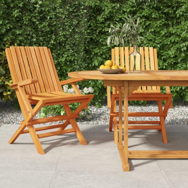 ARDEBO.de - Gartenstühle 2 Stk. Klappbar 61x67x90 cm Massivholz Teak