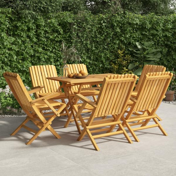 ARDEBO.de - Gartenstühle 6 Stk. Klappbar 61x67x90 cm Massivholz Teak