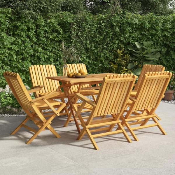 ARDEBO.de - 7-tlg. Garten-Essgruppe Massivholz Teak