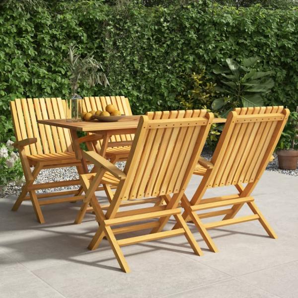 ARDEBO.de - 5-tlg. Garten-Essgruppe Massivholz Teak