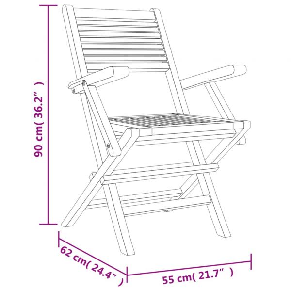 7-tlg. Garten-Essgruppe Massivholz Teak